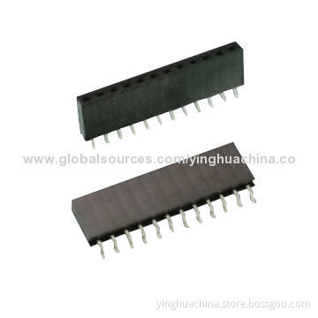 Female Headers, 2.54mm Pitch, Horizontal SMT, Single- and Dual-row, Height of 8.5mm
